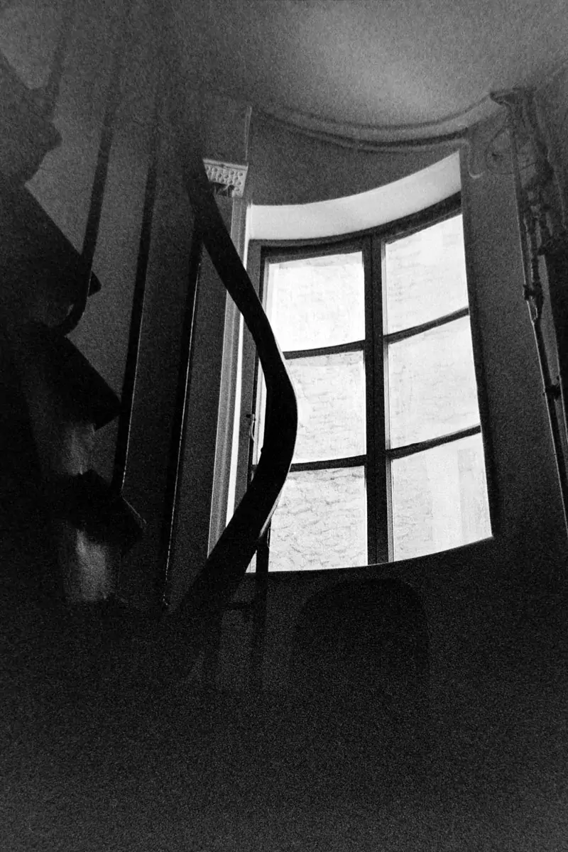 Window in an appartement stairs in Paris