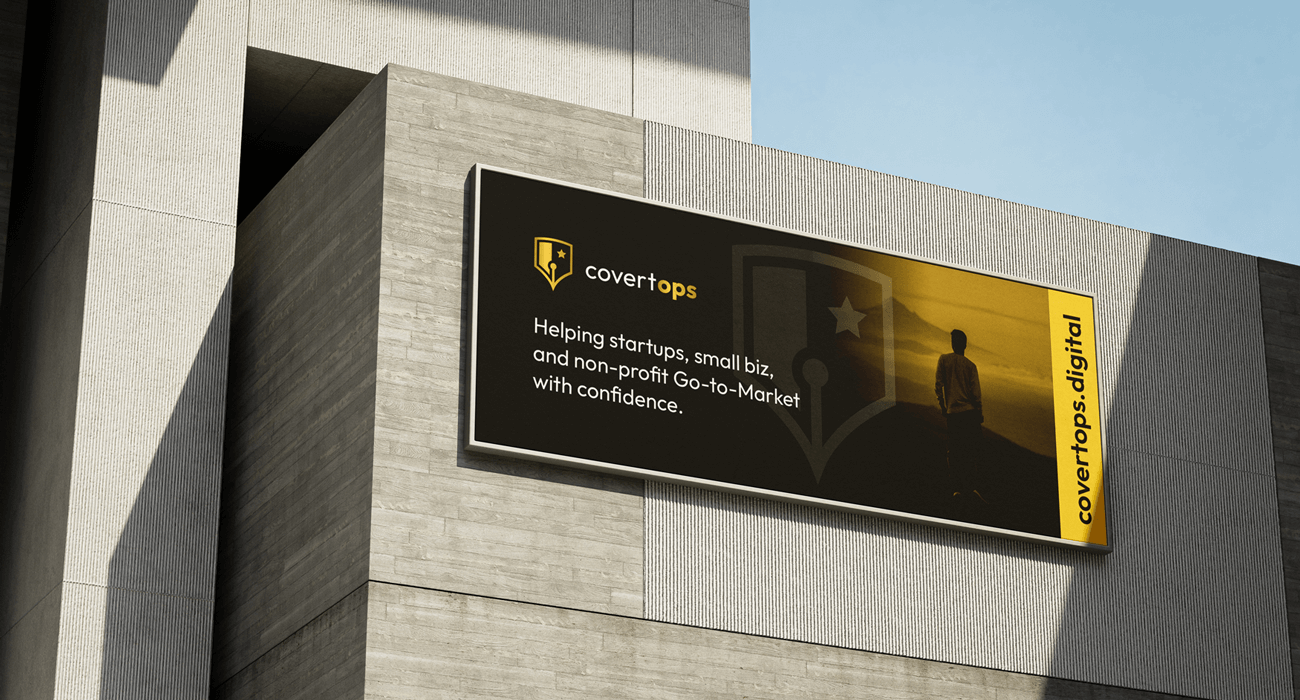 covert ops ads on a wall