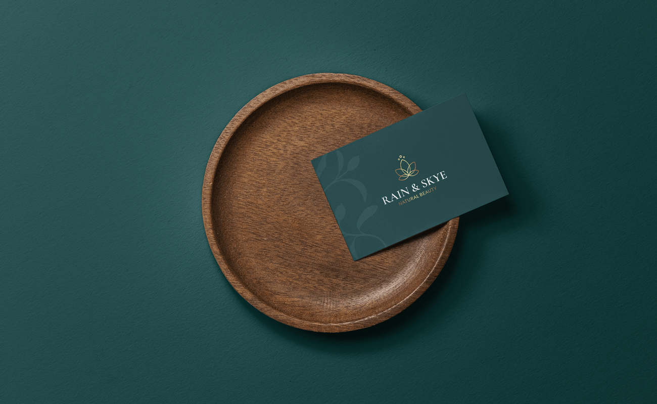 Rain and Skye on business card