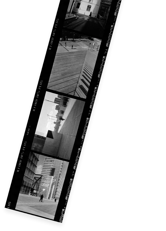 roll of black and white film