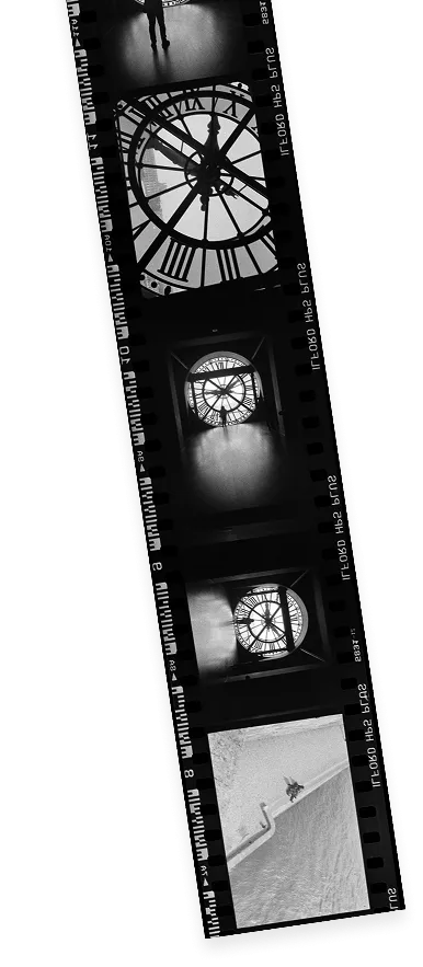 roll of black and white film